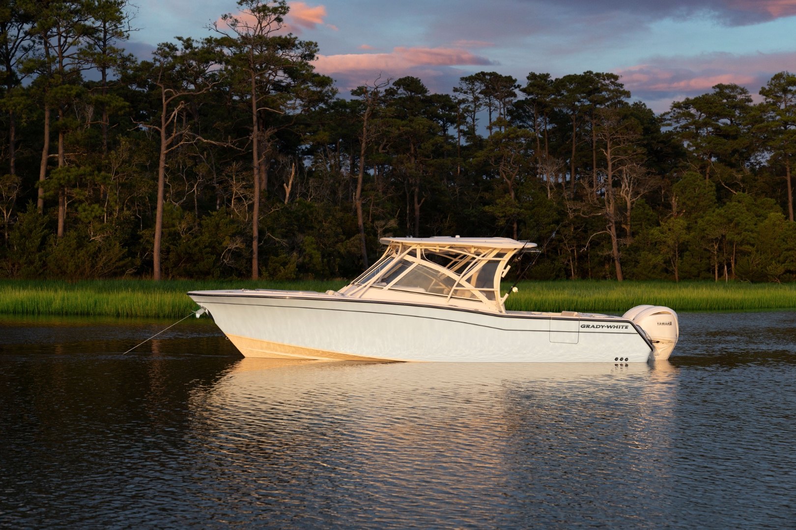 Grady-White Freedom 307 dual console boat on the water
