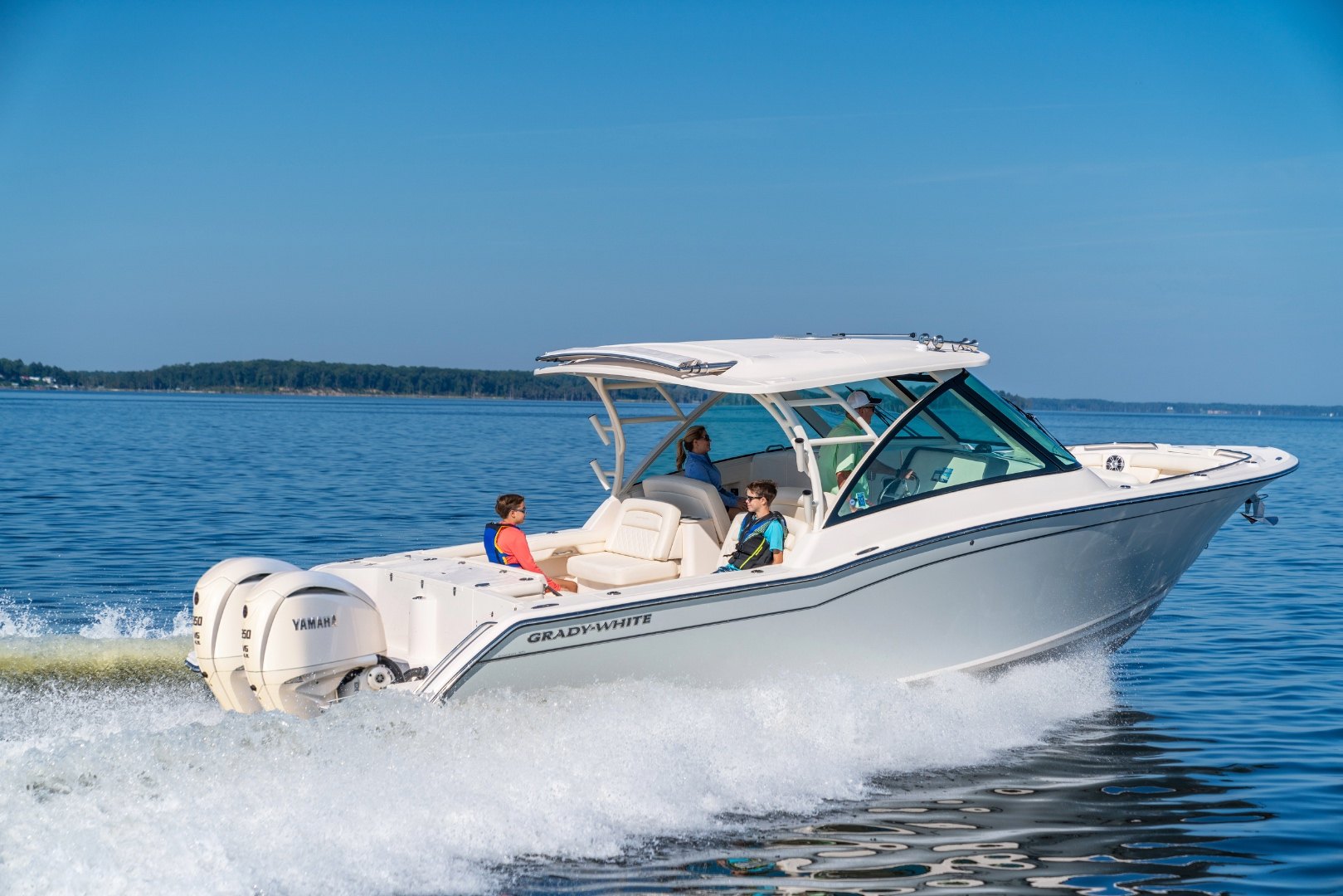 Grady-White Freedom 325 dual console boat on the water