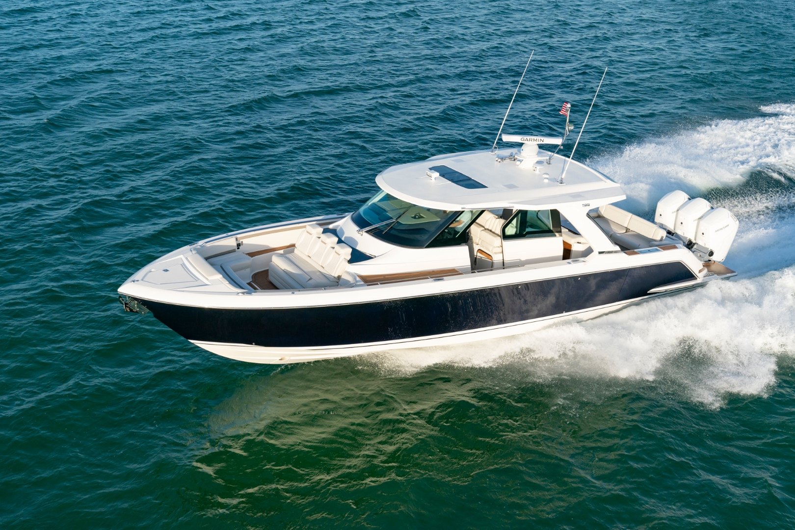 Tiara Yachts 48 LS luxury motor yacht on the water